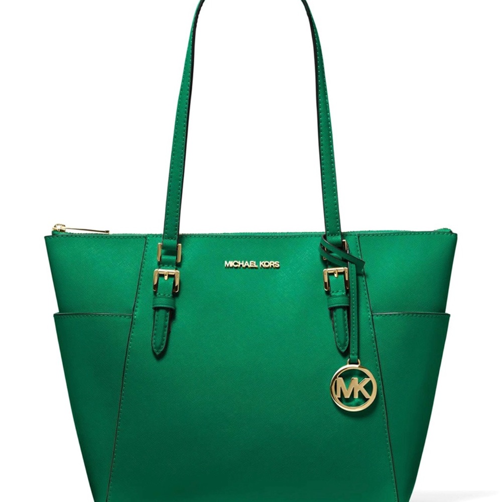 Michael Kors, Palmetto Green Charlotte Leather Tote MSRP $448